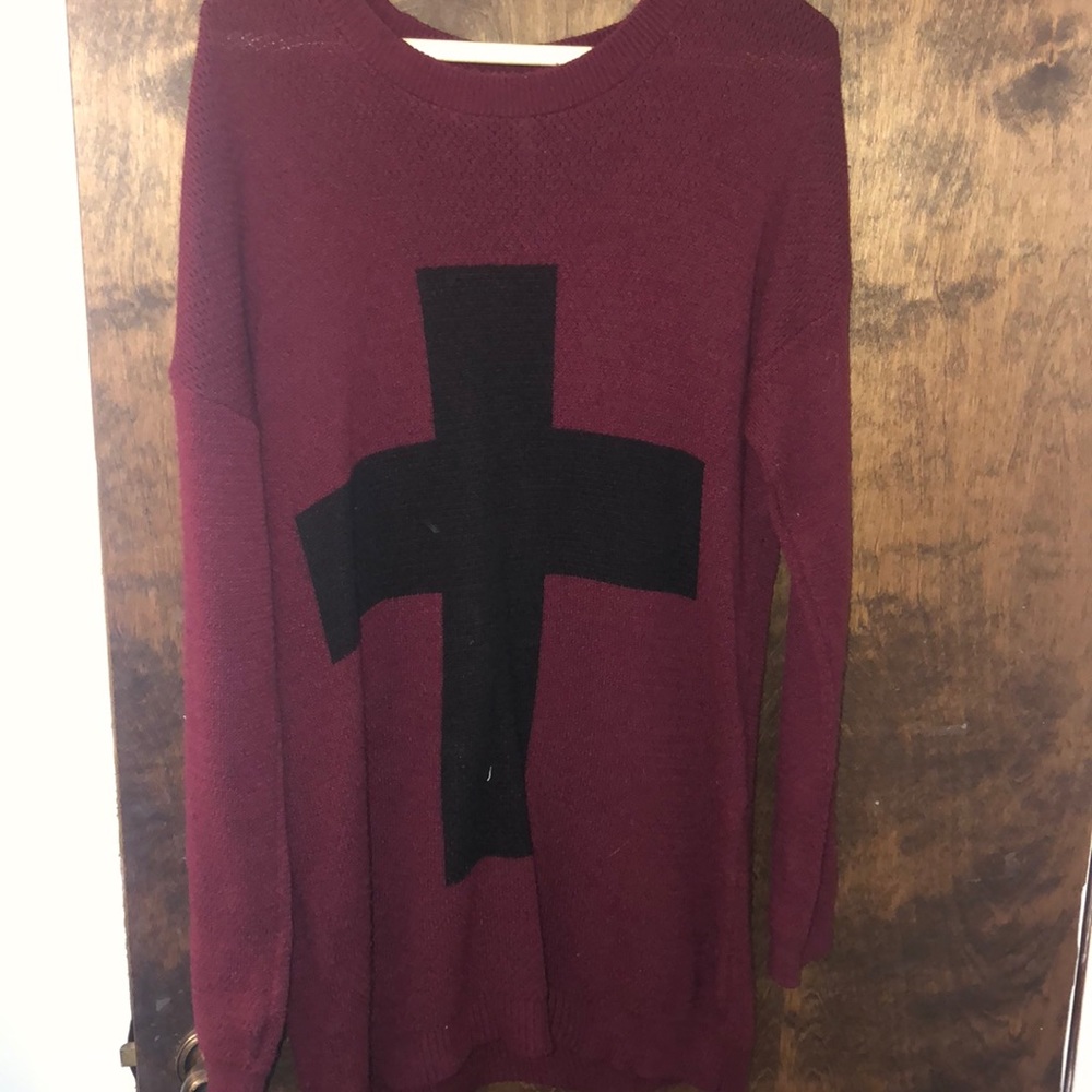 Maroon long sweater